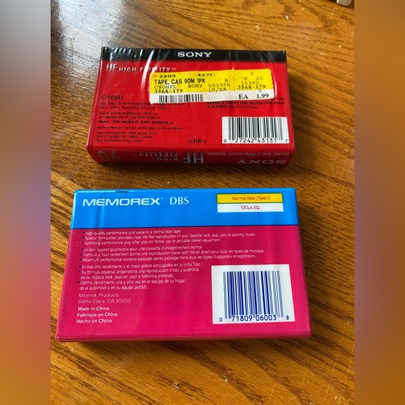 Sony High Fidelity 90 min & Memorex DBS 60 min Cassette Tapes Sealed - Picture 2 of 6